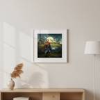 Óengus Celtic God of Love giclée art print featuring Newgrange passage tomb Ireland