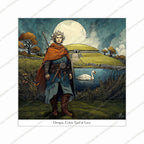 Óengus Celtic God of Love giclée art print featuring Newgrange passage tomb Ireland